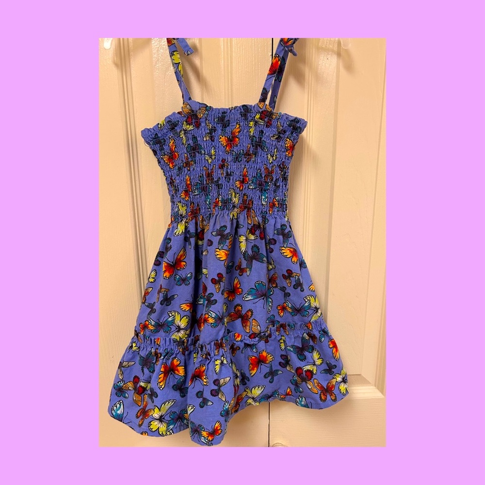 Kidgets Blue Floral Spaghetti Strap Sundress